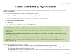 Arizona Standards for K