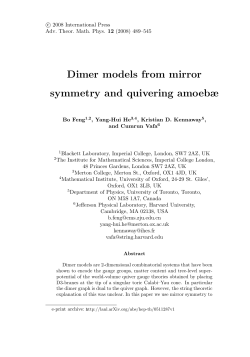 Dimer models from mirror symmetry and quivering
