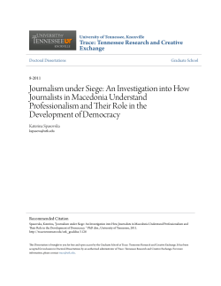 Journalism under Siege - Trace: Tennessee Research and Creative