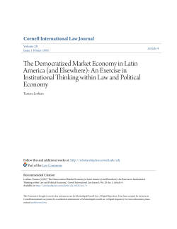 The Democratized Market Economy in Latin America (and Elsewhere)