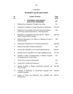 Retirement and Re-employment