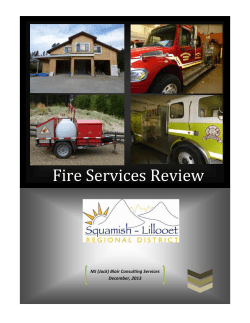 Fire Services Review - Squamish