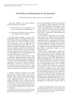 How Risky Are Recessions for Top Earners?