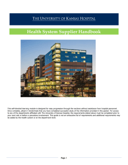 Above the Line Supplier Performance Program Supplier Handbook