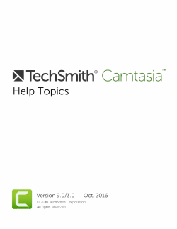 Camtasia Help 9 - TechSmith Support
