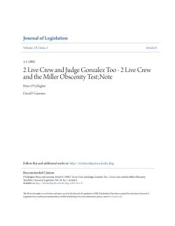 2 Live Crew and Judge Gonzalez Too