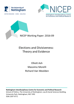 Elections and Divisiveness: Theory and Evidence