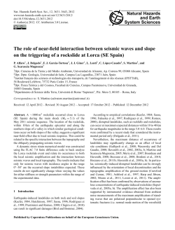 The role of near-field interaction between seismic waves and slope