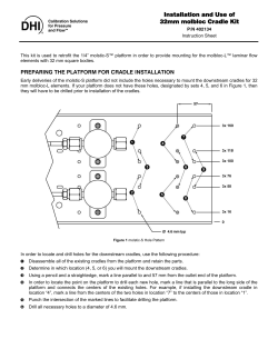 Installation and Use of 32mm molbloc Cradle Kit, P/N 402134