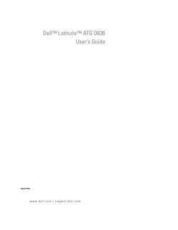 Latitude D630 ATG User`s Guide