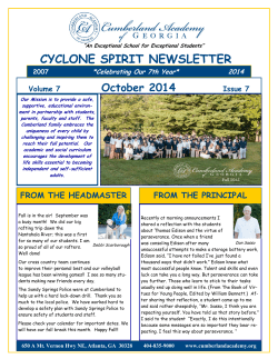 cyclone spirit newsletter - Cumberland Academy of Georgia