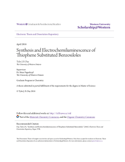 Synthesis and Electrochemiluminescence of Thiophene Substituted