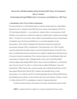 Between Pure Self-Referentialism and the (Extrinsic) HOT Theory of