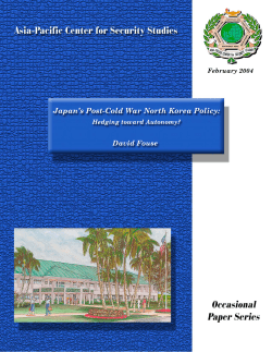 Japan`s Post-Cold War North Korea Policy - Asia