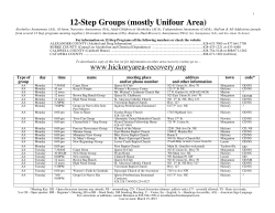 12-Step Groups (mostly Unifour Area)