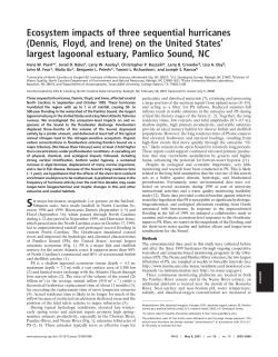 Ecosystem impacts of three sequential hurricanes (Dennis, Floyd