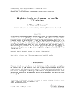 Height functions for applying contact angles to 2D VOF simulations