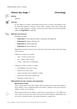 History Key Stage 1 Chronology