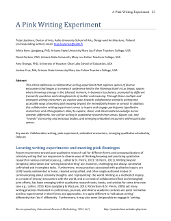 A Pink Writing Experiment - Open Access Journals at HiOA