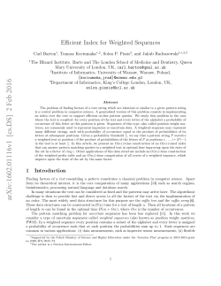 Efficient Index for Weighted Sequences