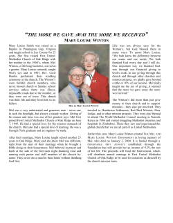the more we gave away the more we received