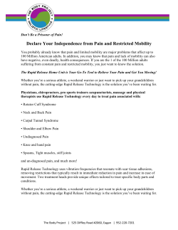 Declare Your Independence from Pain and Restricted Mobility