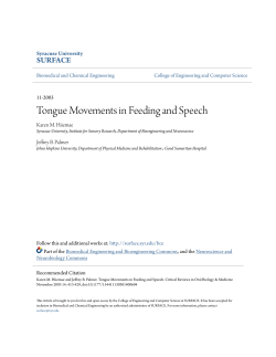 Tongue Movements in Feeding and Speech - SUrface