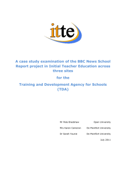 2011 ITTE Evaluation of BBC News School Report