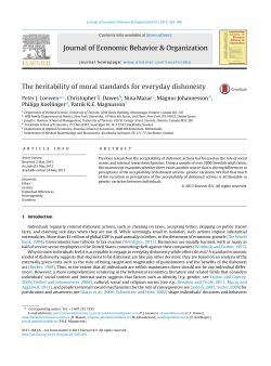 The heritability of moral standards for everyday dishonesty