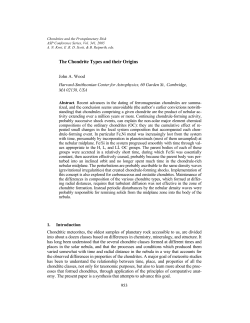 The Chondrite Types and their Origins