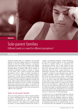 Sole-parent families - Mental Health Academy