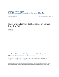 The Saskatchewan Miners` Struggle of `31