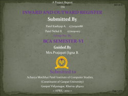 INWORD AND OUTWARD 1 - DSpace at Ganpat University