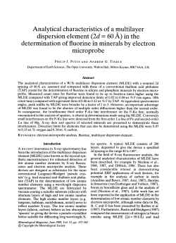 Analytical characteristics of a multilayer dispersion element (2d = 60