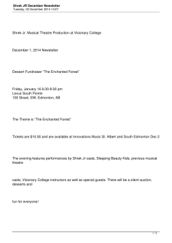 Shrek JR December Newsletter