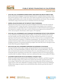 PUBLIC BOND FINANCING IN CALIFORNIA