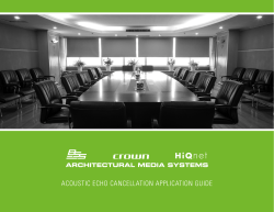 ACOUSTIC ECHO CANCELLATION APPLICATION GUIDE