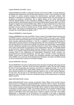 Short profiles of the panellists (pdf | 117 KB )