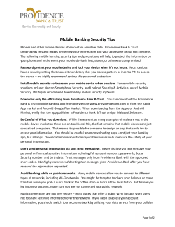 Mobile Banking Security Tips