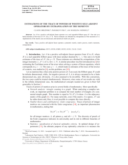 ESTIMATIONS OF THE TRACE OF POWERS OF POSITIVE SELF