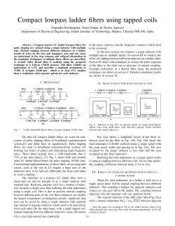Compact lowpass ladder filters using tapped coils