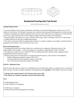 Residential Pool/Spa/Hot Tub Permit