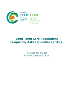 Long-Term Care Regulations Frequently Asked Questions (FAQs)