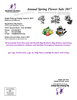 2017 Spring Flower Order Form - Big Brothers Big Sisters of Flint