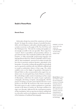 Stalin`s PowerPoint - Academic Commons