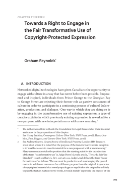 Towards a Right to Engage in the Fair Transformative Use of