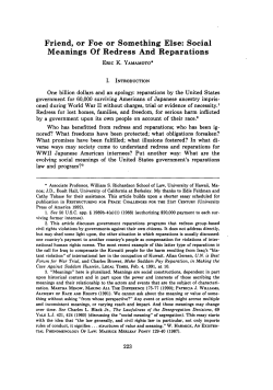 Friend, or Foe or Something Else: Social Meanings