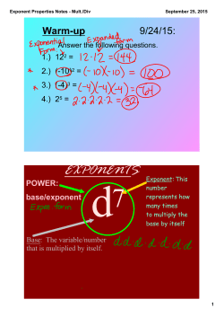 9-25-15-Exponent Properties Notes - Mult