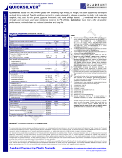 product data sheets pe-english - Quadrant Engineering Plastic