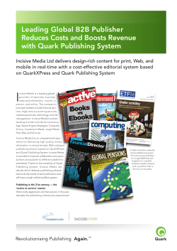 Incisive Media Ltd Delivers Design-rich Content across
